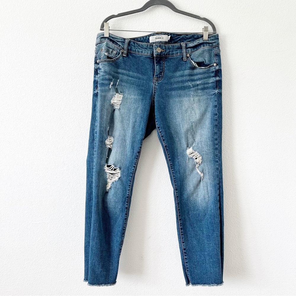 Torrid Mid Rise Denim Blue Jeans